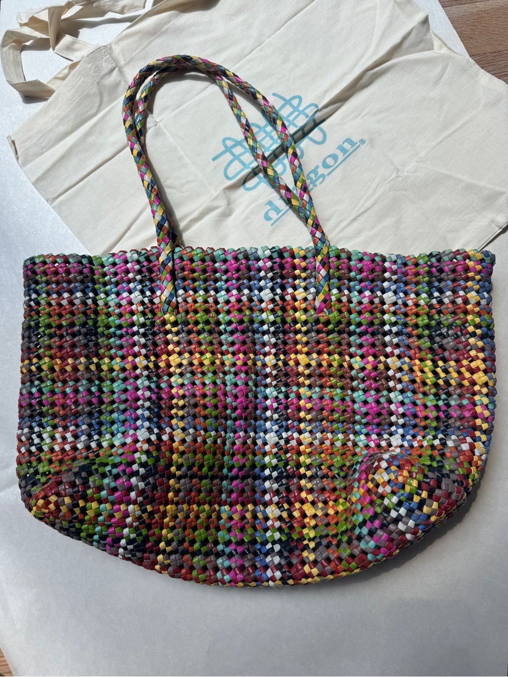 Dragon Diffusion colorful top handle shoulder bag